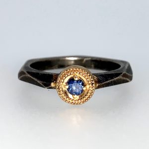 Ceylon Blue Sapphire Stacking Ring