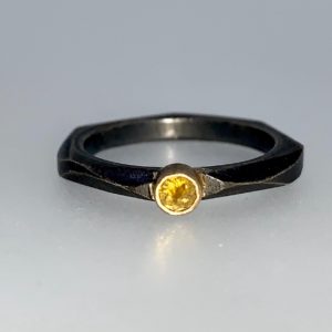 Yellow Diamond Stacking Ring