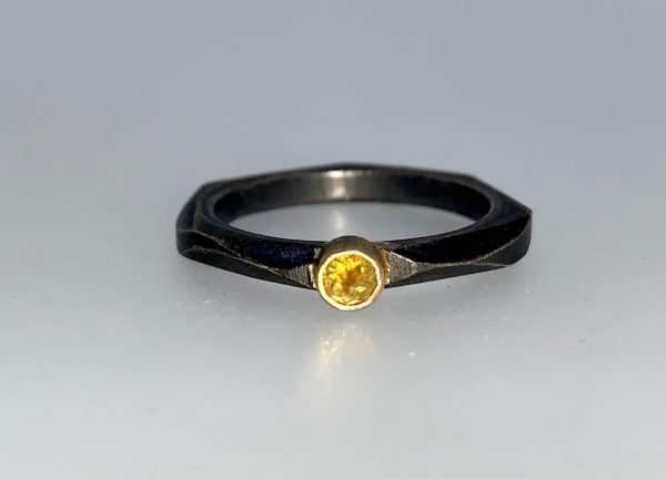 Yellow Diamond Stacking Ring