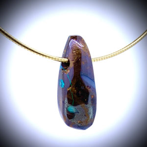 Natural Boulder Opal necklace