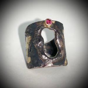 Open Garnet Ring