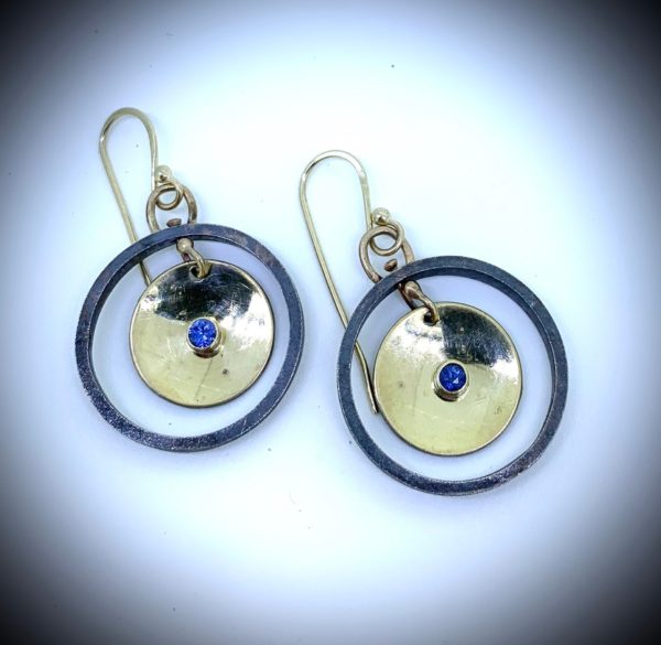 Sapphire Gong Earrings