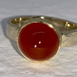 Australian Orange Chalcedony Ring