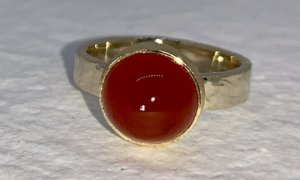 Australian Orange Chalcedony Ring