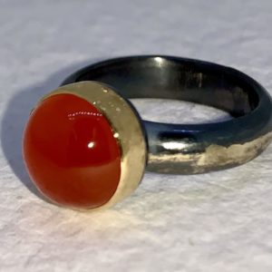 Orange Chalcedony Ring