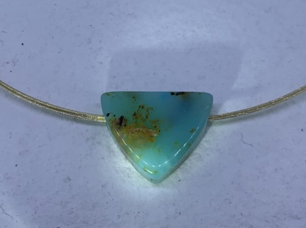 Trillion Peruvian Blue Opal Pendant